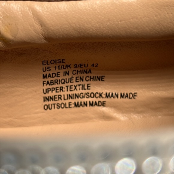 JUSTFAB Eloise Slip-on Low Top Bedazzled Rhinestone Sneaker Loafer - Women 11 - Picture 8 of 9